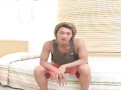 Young Stupid Japanese Boy Jerks His Cock On Camera And Cums Big