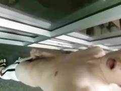 Jerk off in dorm lobby