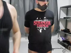 mouth gagging and humping my beautiful tied boy